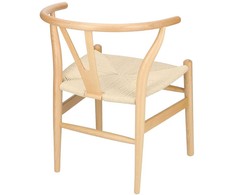 D2.DESIGN Natūrali rotango kėdė, įkvėpta „Wishbone“ dizaino