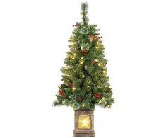 Homcom Dirbtinė kalėdinė eglutė su 100 LED ir 8 apšvietimo režimais, žalia, 120 cm
