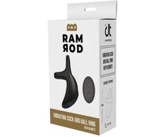 Dreamtoys RAMROD VIBRUOJANTIS PENIO IR SĖKLIDŽIŲ ŽIEDAS SU PULTELIU