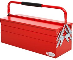 Durhand Metalinė įrankių dėžė 5 skyriai su vyriais plieninė (SPCC) raudona 57 x 21 x 41 cm