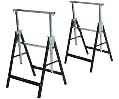 DURHAND pjūklo arklys reguliuojamo aukščio, sulankstomas, metalinis, juodas, 68x56x80-130 cm, iki 200 kg keliamoji galia