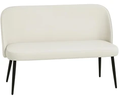 Dvivietė sofa, moderni minkšta sofa su metaliniu ir mediniu rėmu, aksominio audinio apmušalai, smėlio spalvos