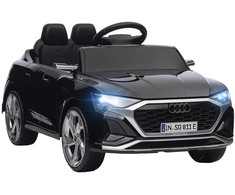 Elektrinis vaikiškas automobilis, 12V Audi Q8, 3-5 km/h, su nuotolinio valdymo pultu, priekiniais žibintais, muzika, juodas