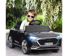 Elektrinis vaikiškas automobilis, 12V Audi Q8, 3-5 km/h, su nuotolinio valdymo pultu, priekiniais žibintais, muzika, juodas