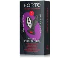 Dreamtoys FORTO Vibruojantis briaunotas stimuliatorius su nuotolinio valdymo pulteliu, mažas, juodas