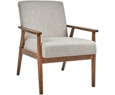 Fotelis Beliani Fotel ESRUM tamsiai rudas / pilkas