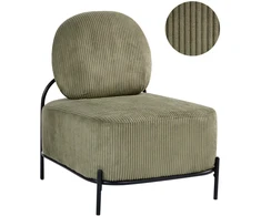 Fotelis Beliani Fotel LUNDE velvetinis žalias