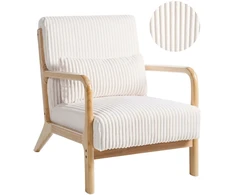 Fotelis Beliani Fotel SORSELE, velvetinis, baltas