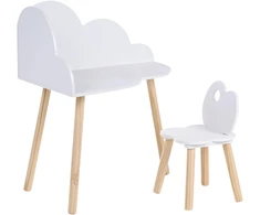 Fotelis Beliani Vaikiškas stalas su kėde CLOUDY, baltas