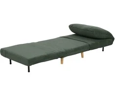 Fotelis HOMCOM "2 in 1" sofa lova Reguliuojamas sulankstomas čiužinys Miegamojo, svetainės, velveto išvaizdos svečių lova Žalia 82 x 89 x 83 cm