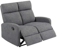 Fotelis HOMCOM 2 vietneutterflyų sofa, individualiai reguliuojami atlošai, kojų atrama, audinio apmušalas, plienas, pilka