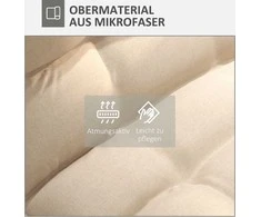 HOMCOM grindų kėdė, grindų sofa su reguliuojamu atlošu, besisukanti meditacijos kėdė su pagrindu, paminkštintas poilsio krėslas, tinginio sofa, smėlio spalvos