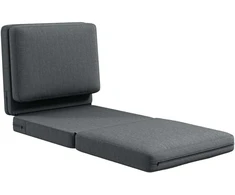 Fotelis HOMCOM Grindų sofa "3-in-1" Išskleidžiama aksomo išvaizdos sofa-lova, minkšta sofa-lova iki 240 kg keliamosios galios, skirta miegamajam, svetainei, tamsiai pilka