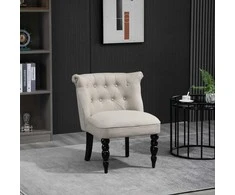 Fotelis HOMCOM minkšta valgomojo kėdė mediniu rėmu 67 x 67 x 78 cm