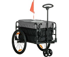 Homcom 2-in-1 dviračių priekaba su 20 colių pneumatinėmis padangomis 40 kg keliamoji galia