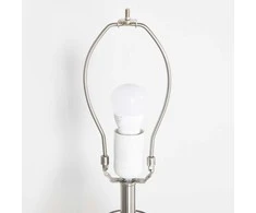 HOMCOM 2 naktinių lempų rinkinys su E27 lizdu, 40 W, stiklas, linas, plienas, gintaras, Ø30 x 56H cm