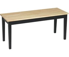 HOMCOM 2 vietų valgomojo suolas iki 220 kg, pušies mediena, natūralus, 102x36x45cm