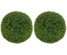 HOMCOM 2 vnt. rinkinys dirbtinis buksmedžio rutulys 40 cm, dirbtinis augalas, plastikinis dekoratyvinis buksmedis, dirbtinis augalas svetainei, miegamajam, biurui, sodui