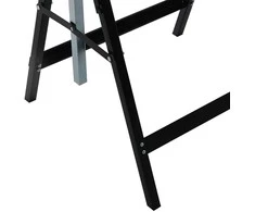 HOMCOM 2 x statybiniai ožiai, reguliuojamo aukščio iki 200 kg, plieniniai, juodi, 68 x 58 x 80-130 cm