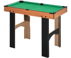 HOMCOM 4-in-1 universalus žaidimų stalas, daugiafunkcis stalas su stalo futbolu, oro rituliu, stalo tenisu, biliardu, 87x43x73 cm | Aosom