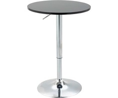 HOMCOM Apvalus baro stalas reguliuojamo aukščio pasukamas stalas plieno juodas Ø61x70-97cm