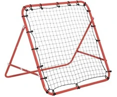 Homcom Atšokantis futbolo tinklas futbolui, reguliuojamas kampas raudona+juoda 96 x 80 x 96 cm