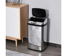 Homcom Automatinė jutiklinė šiukšlių dėžė IR, 30 l, kvadratinė