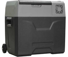 Automobilinis 50L šaldytuvas su kompresoriumi, skirtas kelionėms kempinge 12/24V DC ir 110-240V AC