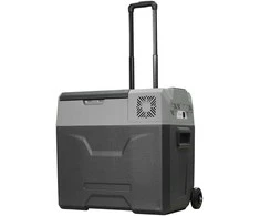 Automobilinis 50L šaldytuvas su kompresoriumi, skirtas kelionėms kempinge 12/24V DC ir 110-240V AC