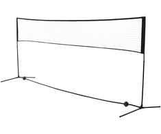 HOMCOM Badmintono tinklas Tinklinio ir teniso tinklas, nešiojamas, 2 aukščiai 94/158 cm, PE, 400x60 cm