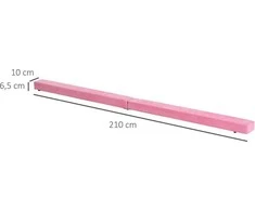 HOMCOM gimnastikos buomas 210 cm, sulankstomas, skirtas naudoti patalpose ir lauke, balanso buomas iki 120 kg, rožinis