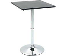 HOMCOM Baro stalas Reguliuojamo aukščio aukštas stalas su pasukamu stalviršiu, neslystantis Virtuvinis stalas svetainei, valgomajam, juodas, 60 x 60 x 69-93 cm