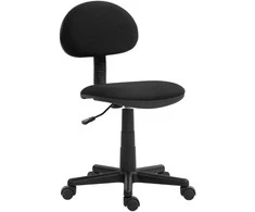 HOMCOM biuro kėdė Ergonomiška rašomojo stalo kėdė, reguliuojamo aukščio sukama kėdė iš tampraus audinio kompiuterio kėdė, skirta darbo kambariui, juoda