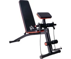 Homcom Daugiafunkcinis sporto suoliukas 120 kg - Juoda 54 x 160 x 106 cm