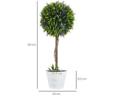 Homcom Dirbtinis augalas, 2 vnt., 60 cm