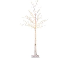 HOMCOM Dirbtinis sakurų medis, su 120 LED, 3 ryškumo lygiais, šiltai balta spalva, imituojanti tikrą žievę, 21 x 21 x 150 cm