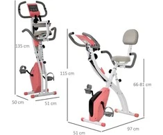 "HOMCOM" dviratis treniruoklis "X-Bike 2-in-1" LCD ekranas su 8 reguliuojamais magnetinio pasipriešinimo lygiais