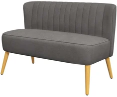 HOMCOM Dvivietė sofa iki 150 kg, tamsiai pilka, 117 x 56,5 x 77 cm