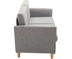 Homcom Dvivietė sofa su pagalvėlėmis, lininė, šviesiai pilka, 141x65x78cm