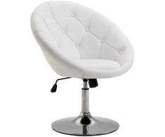Homcom Eko odos darbo kėdė, reguliuojamo aukščio 56x71x78-90cm (balta)