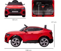 HOMCOM Elektrinis automobilis Vaikiškas automobilis Nuotolinio valdymo saugos diržas Muzika 3-5 metai 3-5 km/h Raudona