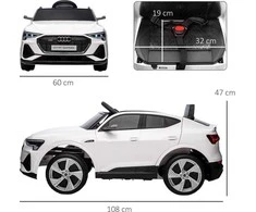 HOMCOM elektrinis automobilis vaikiškas automobilis vaikiškas automobilis su 3 greičiais, nuotolinio valdymo pultu, muzika (MP3/USB/TF), skirtas vaikams nuo 3 metų
