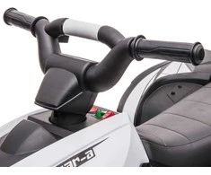 Homcom Elektrinis keturratis 12V vaikiškas keturratis su USB jungtimi, vaikiškas motociklas su MP3 muzikos grotuvu, priekiniais žibintais, skirtas 3-5 metų vaikams, 1,5-3 km/val