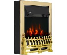 Homcom Elektrinis židinys 1000/2000W 48,2 x 18,5 x 59,2 cm - Auksinis