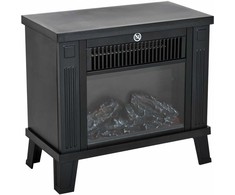 Homcom Elektrinis židinys 600/1200W, juoda, 34x17x31 cm