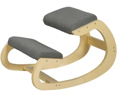 HOMCOM Ergonominė kėdė, supamoji kėdė, namų biuro kėdė, skirta pagerinti laikyseną, pilka