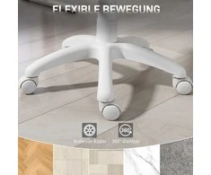 HOMCOM Ergonomiška biuro kėdė su C formos atlošo atrama, reguliuojamo aukščio, rožinė