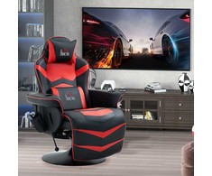 Homcom Ergonomiška gulima gaming kėdė su puodelio laikikliu