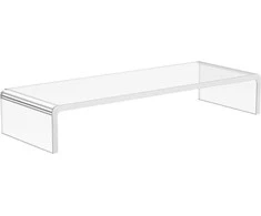 Homcom Ergonomiškas akrilo monitoriaus stovas nešiojamajam kompiuteriui 53x19x9cm