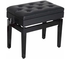 HOMCOM Fortepijoninis suoliukas Sandėliavimo vieta Makiažo taburetė Reguliuojamas aukštis 54.5x33x48-58cm